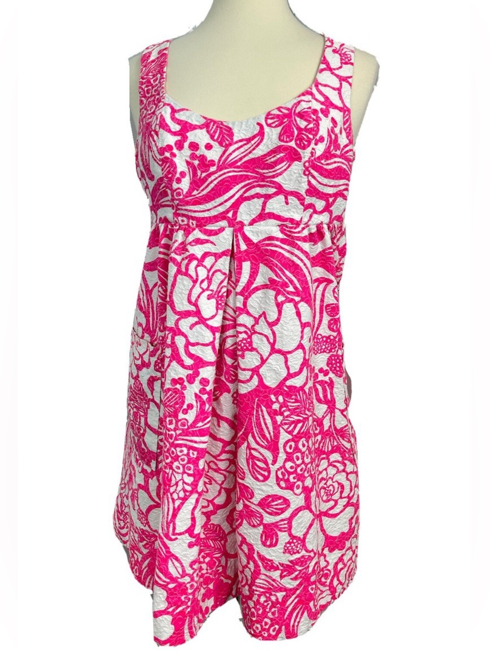 Vanessa Virginia Anthropologie Garden Party Jaquard Empire Flare Dress Sz 4